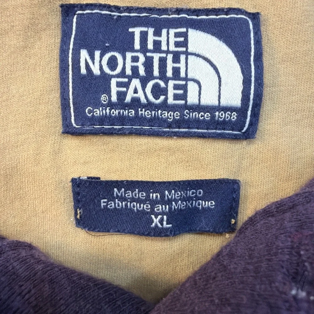 The North Face Mens XL California Heritage Purple LS Henley Shirt Button